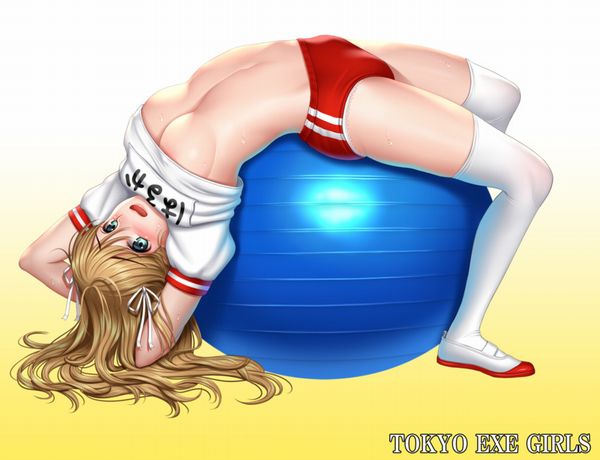 【エクササイズ】バランスボールと女の子の二次エロ画像【38】