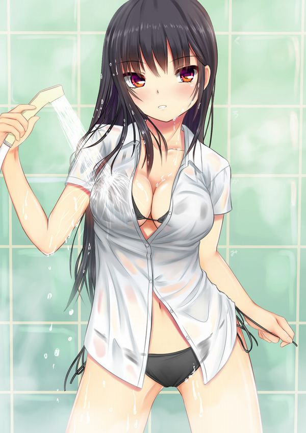 【ＩＶ撮影かな？】着衣のままシャワー浴びてる二次エロ画像【34】
