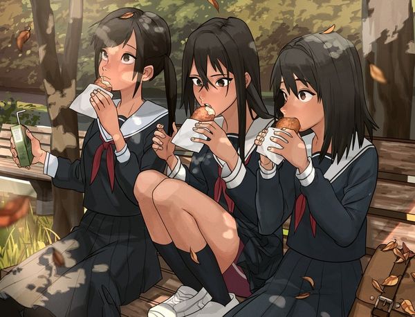 【量が少ない(切実)】紙パックのちっちゃいジュース飲んでる女子たちの二次画像【36】