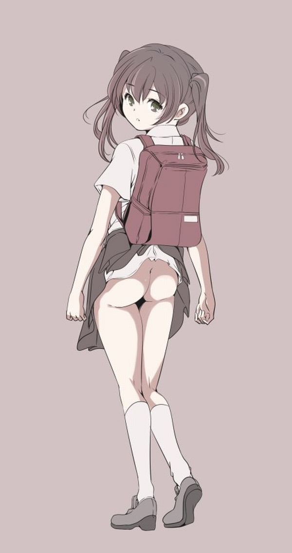 【もしかして】何故かパンツ履いてなかった制服少女達の二次エロ画像【漏らした？】【18】