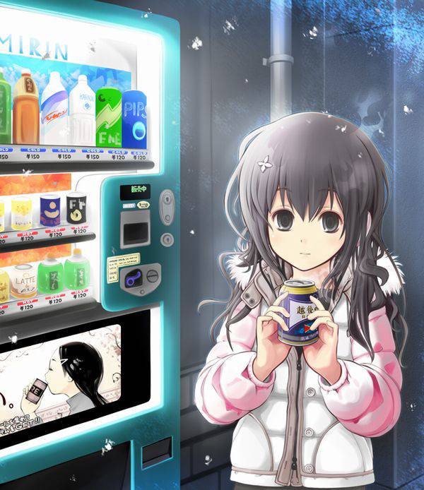 【あったか～い】冬の自販機と女の子の二次画像【11】