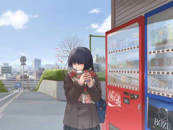 【あったか～い】冬の自販機と女の子の二次画像【30】