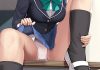 【服装検査】スカートまくってパンツを見せる女子高生の二次エロ画像