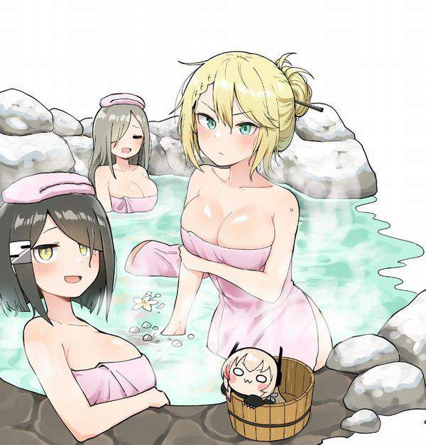 【マナー違反】手ぬぐいやタオルを温泉のお湯に入れてる女子達の二次エロ画像【22】
