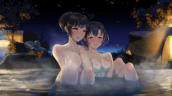 【マナー違反】手ぬぐいやタオルを温泉のお湯に入れてる女子達の二次エロ画像【28】