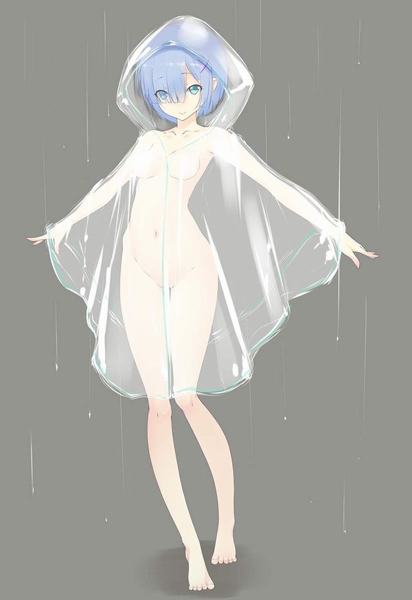【露出狂の梅雨】裸にレインコートな二次エロ画像【7】