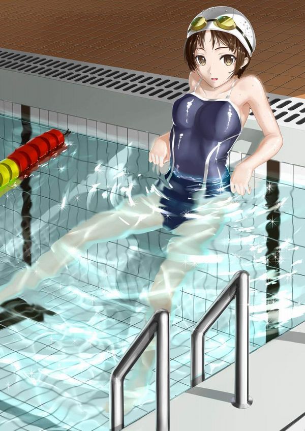 【今年は自粛する所多そう】学校のプールで泳ぐＪＳ・ＪＣ・ＪＫの二次エロ画像【15】"