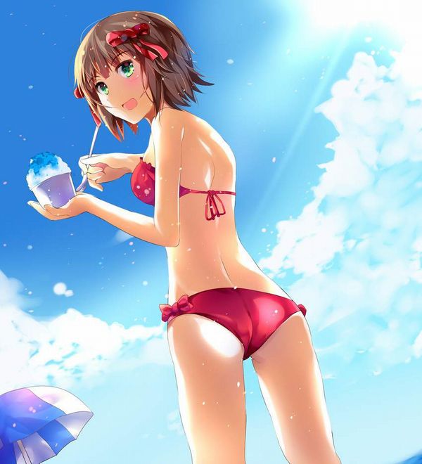 【正に夏】カキ氷と水着女子の二次エロ画像【39】