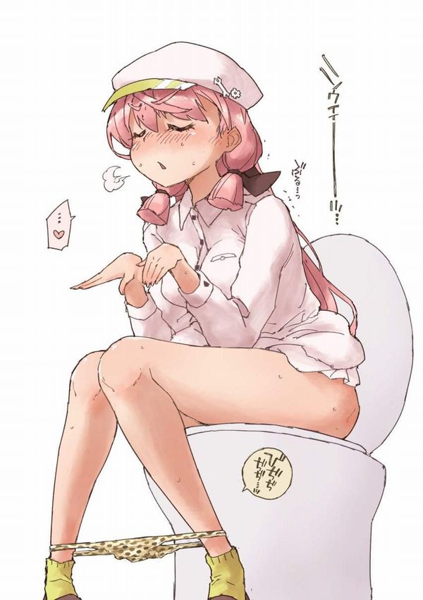 【日常の１コマ】女の子が普通にトイレでオシッコもしくはウンコをしてる二次エロ画像【13】