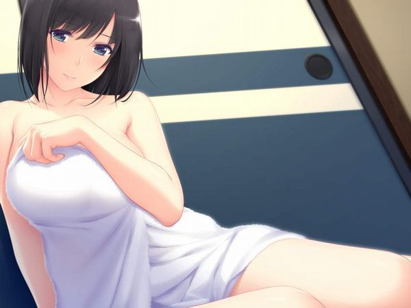 【裸バスタオル】夏場の風呂上り女子達の二次エロ画像【6】