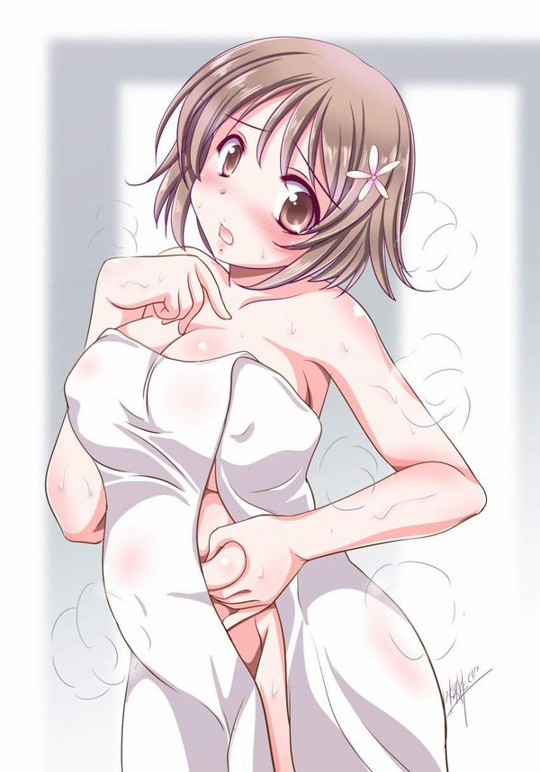 【裸バスタオル】夏場の風呂上り女子達の二次エロ画像【22】