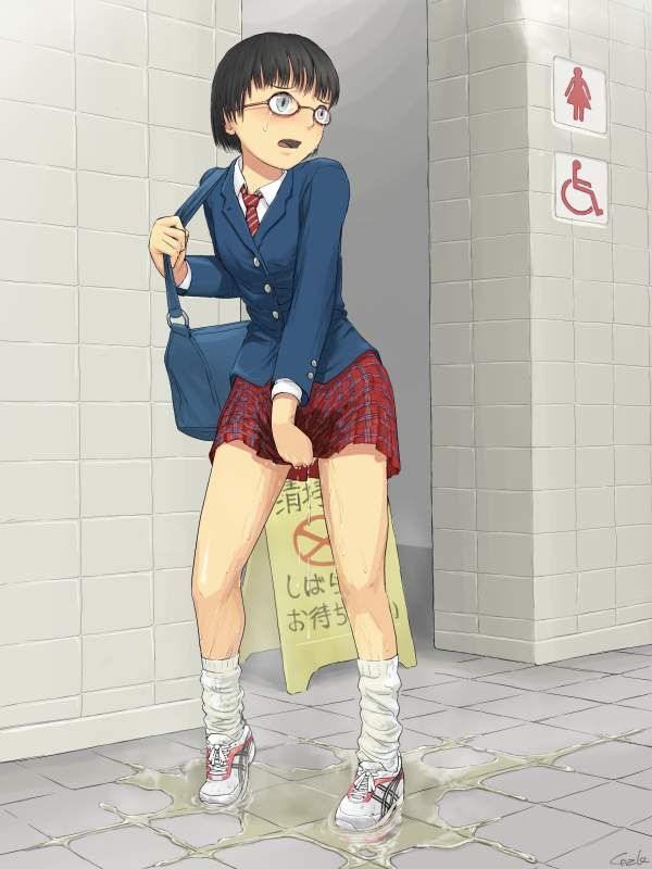 【夏フェスあるある】女子トイレの前で尿意に必死に耐える女子達の二次エロ画像【24】