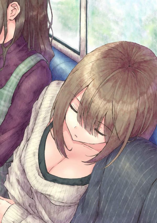 【お疲れ】電車内で寝ちゃってる女子達の二次画像【39】