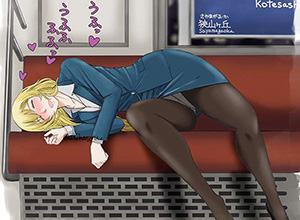 【お疲れ】電車内で寝ちゃってる女子達の二次画像