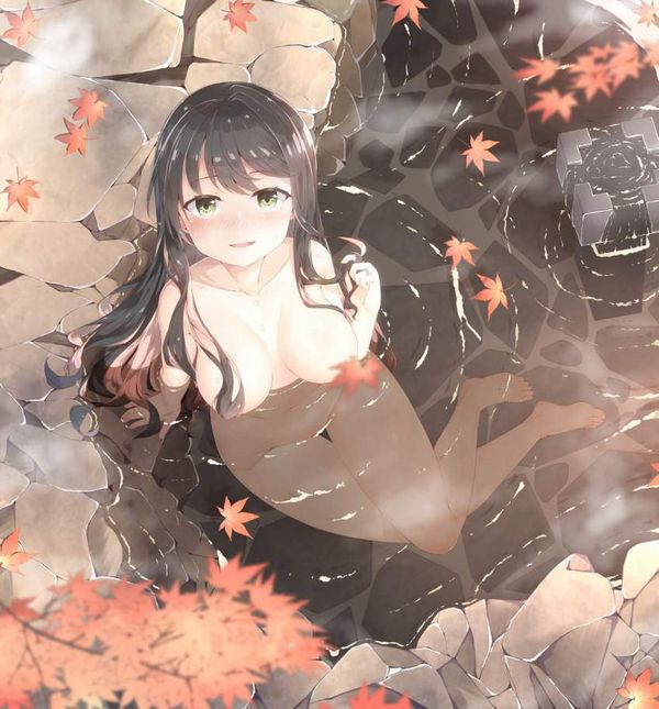 【風流】紅葉を眺めつつ露天風呂を楽しむ女子達の二次エロ画像【3】