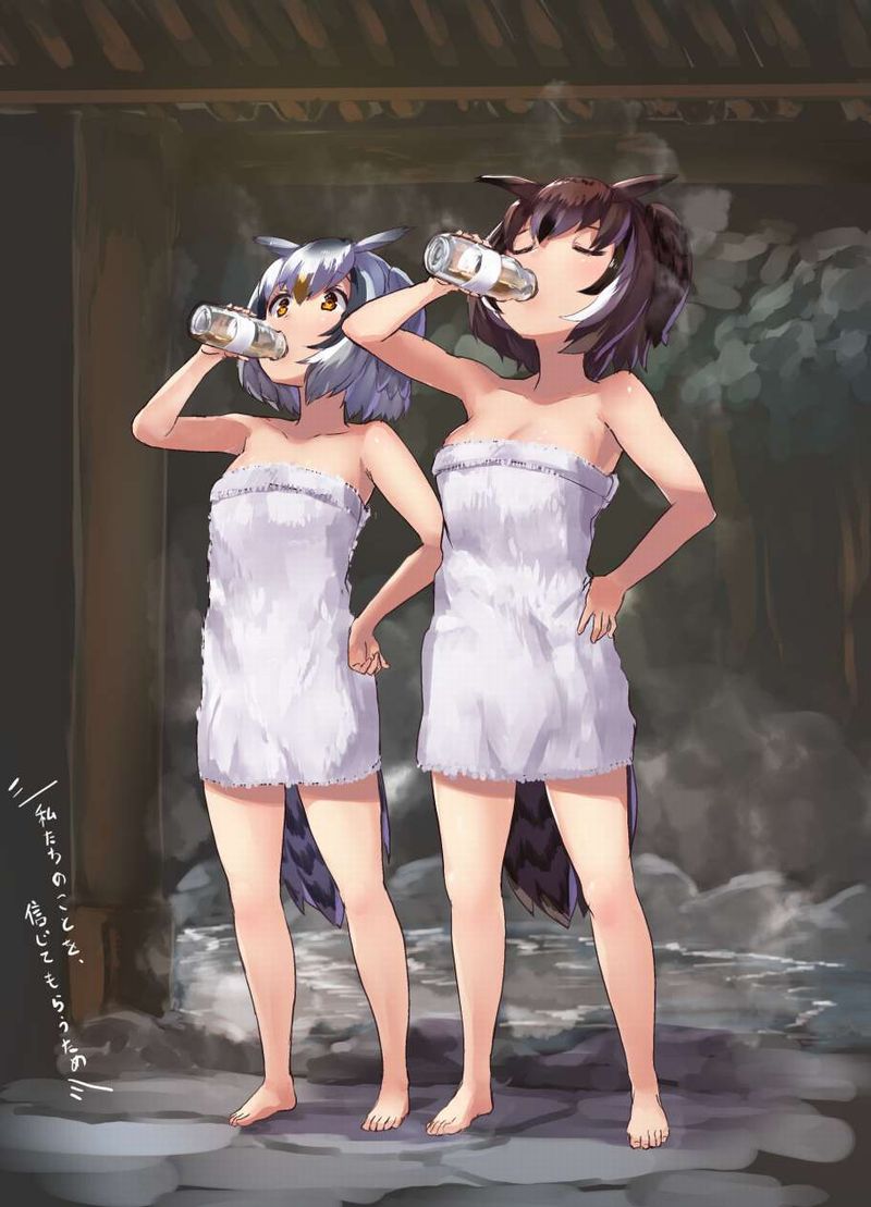 【女性Youtuberの入浴風景】バスタオル巻いて温泉に漬かる女子達の二次エロ画像【40】