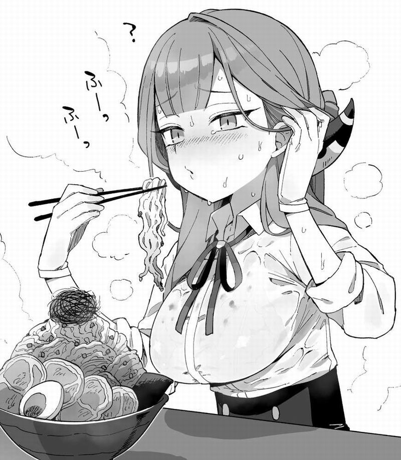【ガッツリ】二郎系ラーメン食べてる女子の二次画像【30】