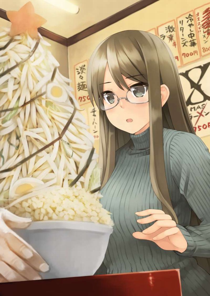 【ガッツリ】二郎系ラーメン食べてる女子の二次画像【31】