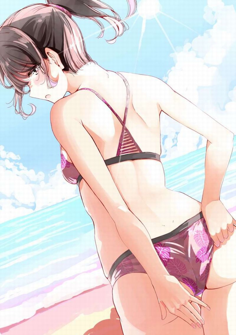 【ナンパ待ちかな？】ビーチに佇むビキニ水着女子の二次エロ画像【11】