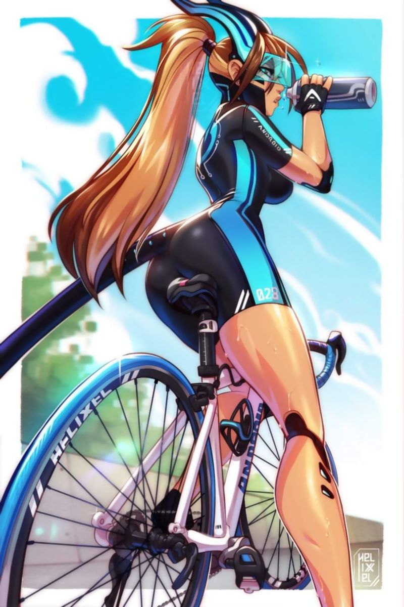 【UberEats】バイクショーツを履いた自転車女子のケツを愛でるエロ画像【6】