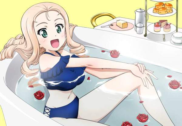 【優雅】花びらを浮かべたお風呂に漬かる女子力高めな二次エロ画像【19】