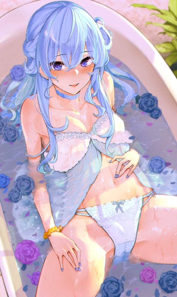 【優雅】花びらを浮かべたお風呂に漬かる女子力高めな二次エロ画像【27】