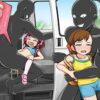 【乙女のピンチ】車に拉致られてる女の子達の二次エロ画像