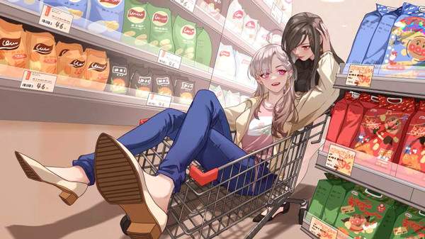 【炎上案件】ショッピングカートに乗ってる悪ノリ女子の二次画像【17】