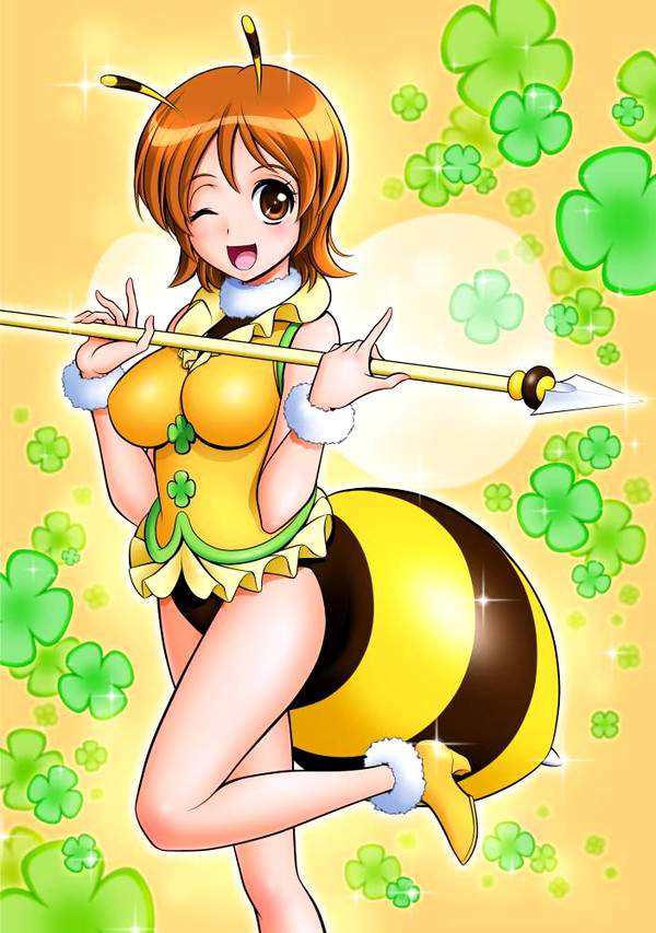 【スズメバチには気を付けよう！】ハチのコスプレしてる女子の二次エロ画像【32】