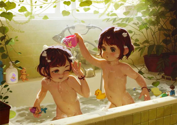 【はだかんぼう】お風呂にはいる女の子達の二次エロ画像【23】