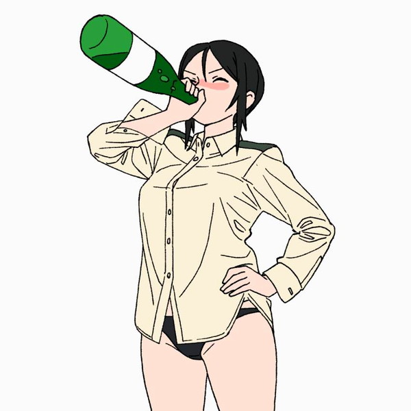 【アル中予備軍】お酒をビンからラッパ飲みしてる女子達の二次画像【26】