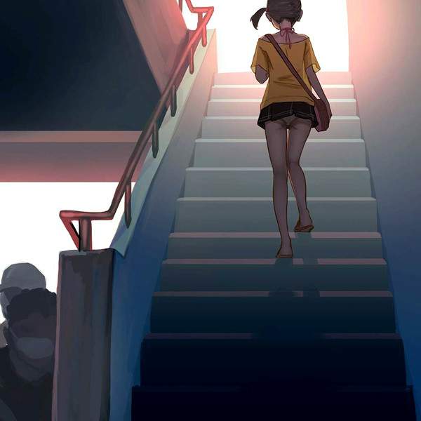 【見上げてごらん】階段パンチラの二次エロ画像【撮るの女子を】【13】