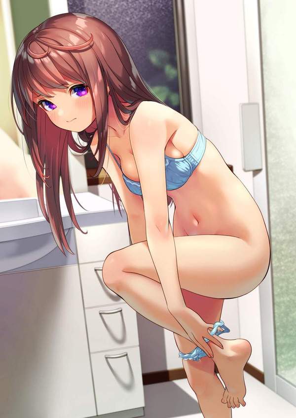 【お風呂前】洗面所で服を脱いでる女子の二次エロ画像【18】
