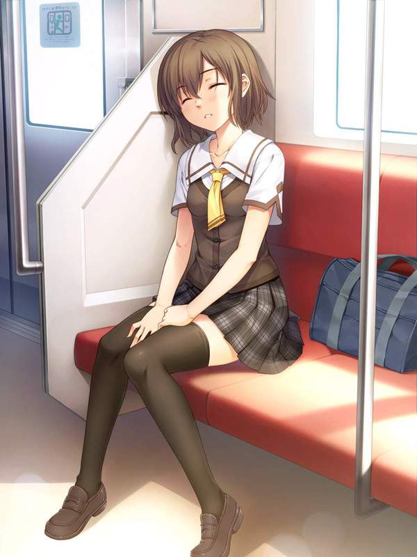 【冬の車内って】電車内で寝てる女子の二次画像【眠くなるよね】【25】