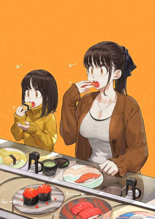 【季節のネタ】回転寿司と女の子の二次画像【10】