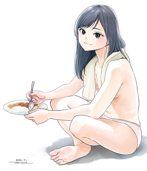 【世界の伝統料理第1位】カレーライス食べてる女子の二次エロ画像【6】