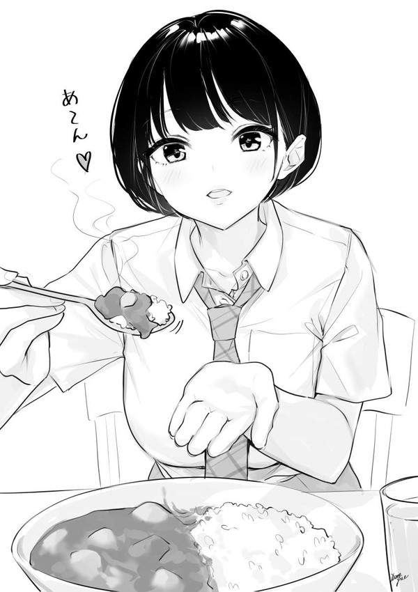 【世界の伝統料理第1位】カレーライス食べてる女子の二次エロ画像【14】