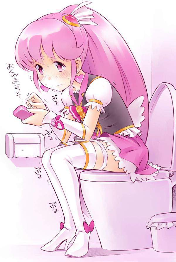 【現代っ子】トイレの最中もスマホを手放さない女子の二次エロ画像【19】