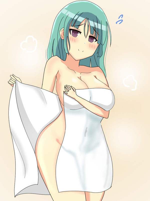 【恥じらい】タオルを裸体に巻いた風呂上り女子の二次エロ画像【14】