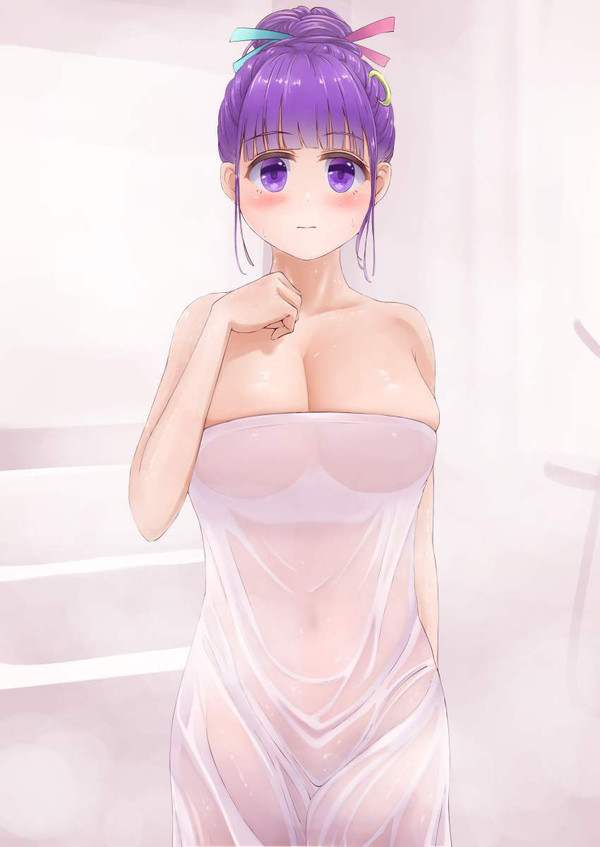【恥じらい】タオルを裸体に巻いた風呂上り女子の二次エロ画像【35】