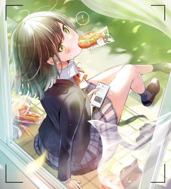 【きんもーっ☆】ホットドッグ食べてる女子の二次エロ画像【21】