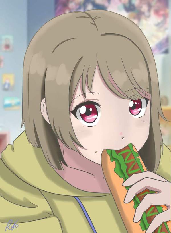 【きんもーっ☆】ホットドッグ食べてる女子の二次エロ画像【35】