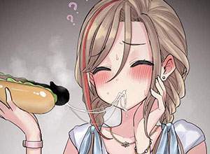 【きんもーっ☆】ホットドッグ食べてる女子の二次エロ画像