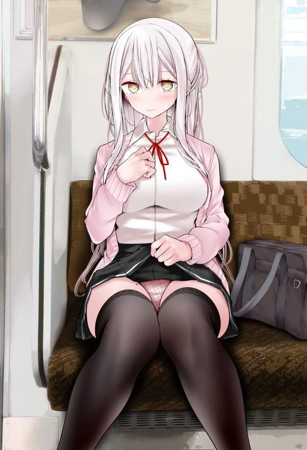 【ハニトラ！？】電車で向かいの席に座ってる女がパンツ見せてきた！みたいな二次エロ画像【27】