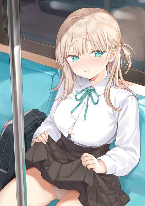 【ハニトラ！？】電車で向かいの席に座ってる女がパンツ見せてきた！みたいな二次エロ画像【28】