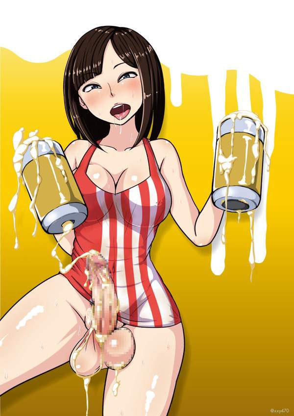 【夏のザーメン祭り】ビールジョッキにザーメン入れてゴクゴク飲む女子達の二次エロ画像【ザーフェス】【28】