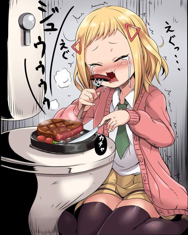 【便所飯】トイレでお弁当食べてる女子の二次画像【1】