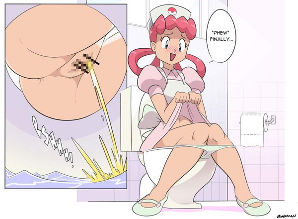 【尿コレ】ポケモンシリーズの女キャラがトイレでオシッコしてるエロ画像【第４弾】【15】