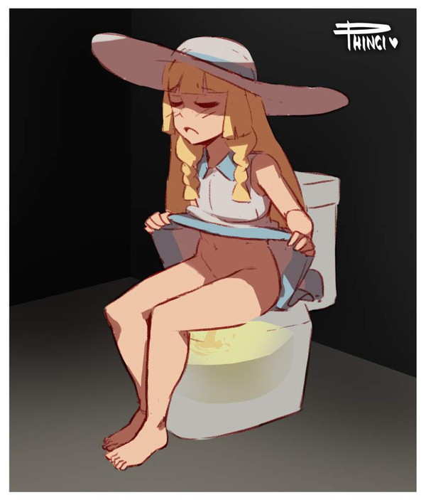 【尿コレ】ポケモンシリーズの女キャラがトイレでオシッコしてるエロ画像【第４弾】【23】