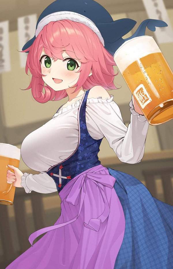 【生中(意味深)】ジョッキでビール飲んでる女子の二次エロ画像【16】
